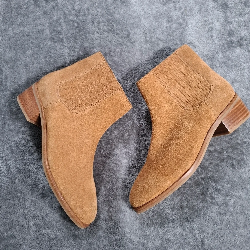 Soludos Delancey Ankle Bootie women's  size US 6 Tan Leather Minimalist